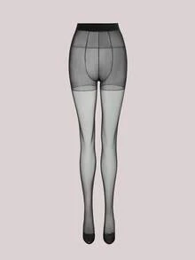 Veilyse 1pc Women Core-Spun Tights, Suitable For Wearing With Skirts, Cozy - Black - View 1