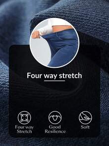 Flexra Plus Size Women Casual Everyday Wear Jeans With Pockets - Dark Wash - View 7