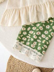 Emery Rose Kids Emery Rose Kids 2件套女童无袖纯色圆领休闲上衣和长裤套装，带荷叶边的幼儿女童夏季套装；2件套幼儿女童可爱复古风碎花套装，夏季服装；儿童夏季两件套女童服装；少女服装裤装套装；女童无袖上衣和碎花阔腿裤套装，带蕾丝边，非常适合夏季玩耍；夏季服装；春季女童套装；两件套女童裤装；少女两件套夏季服装，荷叶边飘逸套装，女童裤装和上衣 - 綠色 - 查看 8