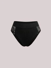 quần sịp nữ Cắt ra màu trơn - màu đen - Xem 1