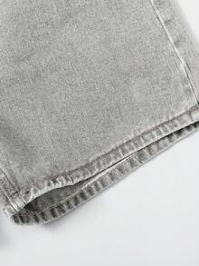 Rivivi Shorts di jeans casual e versatili da donna con tasche - Grigio Chiaro - Visualizzare 4