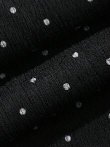Dazy Plus Solid Color Loose Straight Leg Casual Black Pants, All Season - Black - View 5