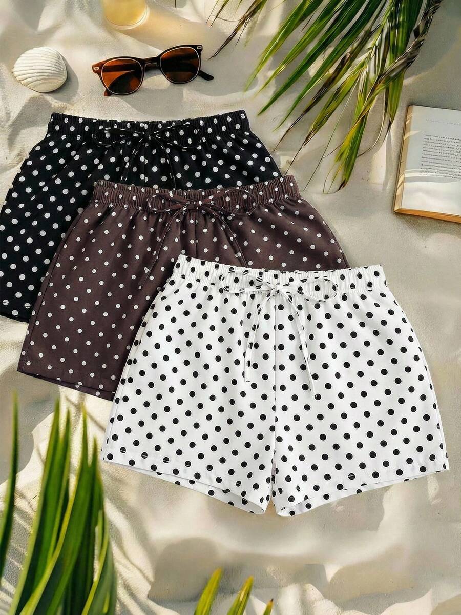 Veykashi Quần short chấm bi dáng rộng, nhiều chiếc - Nhiều màu - Xem 1