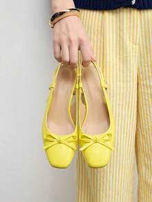 CUCCOO BIZCHIC Ladies' Fashion Basics Commuter Elegant Versatile Flats For Festive Outdoor Offices - Yellow - View 1