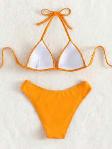 Oceva Damen Bikini Set, geeignet für Urlaub, Party, Strand, Frühling & Sommer - Orange - Übersicht 2