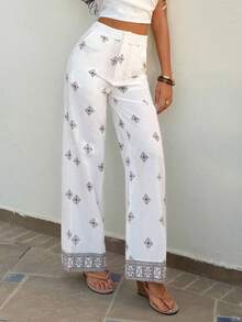 EURMUSE Pantalones para mujer - Blanco - Ver 8
