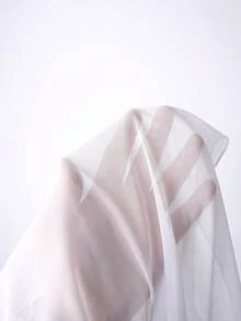 SHEIN Swim Mod Chân váy ôm sát gợi cảm có dây rút bên hông, xếp ly, kết hợp với áo khoác ngoài đi biển bằng vải lưới xuyên thấu. - Đen và trắng - Xem 8
