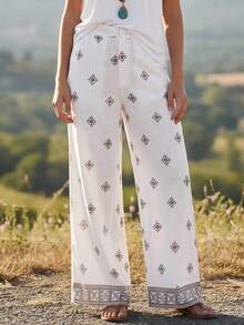 EURMUSE Pantalones para mujer - Blanco - Ver 2