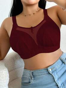 Áo ngực không gọng cỡ lớn - Màu Đỏ Sâu - Xem 5