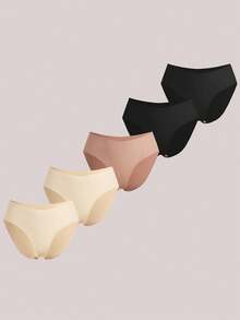 Veilyse 5-Pack Seamless Ladies Panties, Stretch Comfort Shaping Panty Briefs - Multicolor - View 1