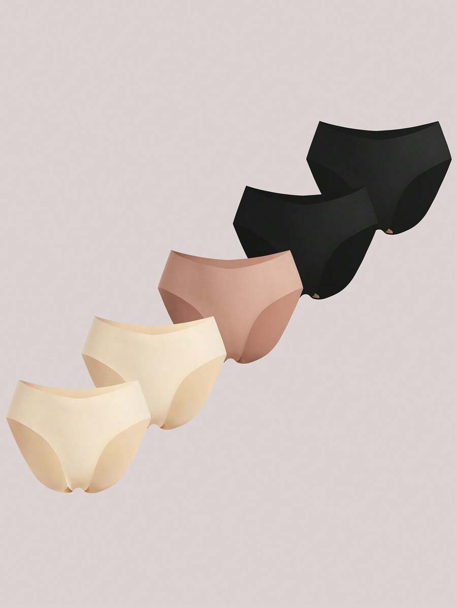 Veilyse 5-Pack Seamless Ladies Panties, Stretch Comfort Shaping Panty Briefs - Multicolor - View 1