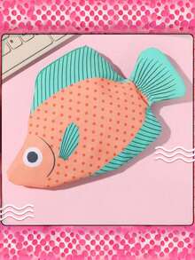 Joivida Funny Novelty Large Capacity Fish Shape Pencil Case Pen Bag, Cute Sea Animal Stationery Organizer Pouch For Students, Multi-Purpose Storage Decor Gift - Multicolor - View 9