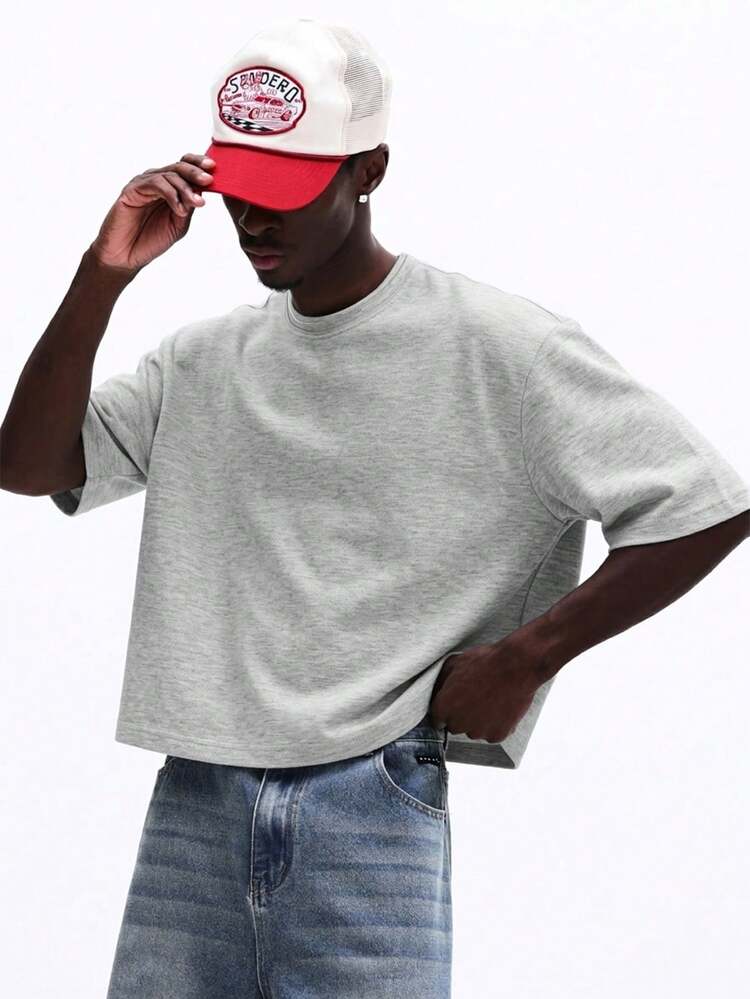 SUMWON Camiseta oversized de manga curta e gola redonda