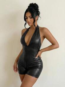 Swim SXY Mono de mujer con textura y espalda descubierta - Negro - Ver 6