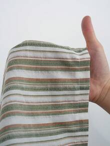 Comfortcana Green Women's Striped Casual Pants - Green - View 7