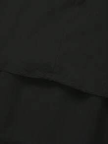 GlowEve CURVE Plus Size Elegant Solid Color Skirt, Summer Fall - Black - View 5