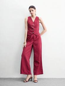 CUCCOO BIZCHIC 女鞋 新款简约时尚高跟鞋 布面细高跟踝带圆头绑带性感百搭通勤镜面PU材质节日春夏四季职场派对约会街头时尚经典凉鞋优雅气质女鞋 - 中紫紅色 - 查看 11
