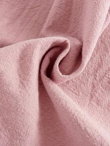 SHEIN Tween Girls/Tween Girl Girls Pastoral Floral Embroidered Pattern Ruffle Collar Puff Sleeve Dress,Versatile Round Neck Trim Contrast Color - Pink - View 9