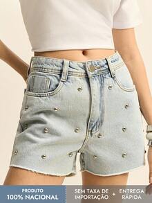 Daynim Women Denim Shorts - 淺藍色 - 查看 8