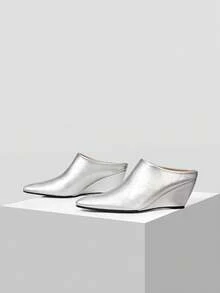 Giày sandal cao gót dành cho nữ - Bạc - Xem 4