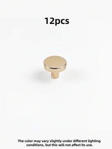 12PCS Golden Minimalist Round Drawer Handle Functional Modern Smooth Durable Rust Resistant Easy Install Versatile For Home Kitchen Bathroom Cabinet Cupboard Wardrobe Office Decor Hardware Accessories Drawer Pulls Upgrade Your Furniture - Multicolor - Gold - View 13