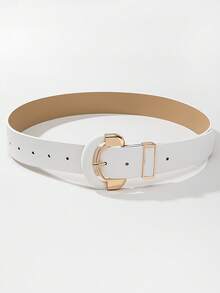 Metal Buckle Belt Summer, School Fall, Autumn, Halloween - White - View 3