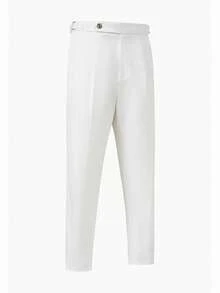 Manfinity Bizformal Men's White Business Fashion Casual Pants - White - View 4