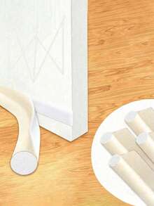 SHEIN 1 pieza, Tira de sellado para espacio de puerta, Cinta de espuma aislante de sonido, a prueba de agua, repelente de insectos, a prueba de polvo, a prueba de viento, Tira aislante para espacio de puerta, regalo navideño, pegatinas, vinilos decorativos para el hogar, artículos de decoración de primavera para renovar tu hogar, pegatinas de decoración de ramas - Blanco - Ver 5
