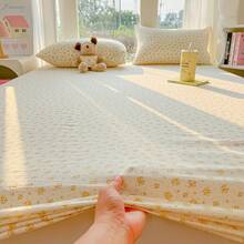 Cirelle 1pc Polyester Floral Fitted Sheet, Vintage Flower Printed Bed Sheet Only, All-Around Elastic Mattress Cover - Orange Sea - View 11