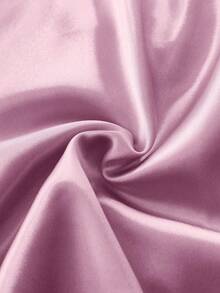 DelicateAllure Sexy Backless Lace Hollow-Out Patchwork Satin Slip Dress For Women - Baby Pink - View 4