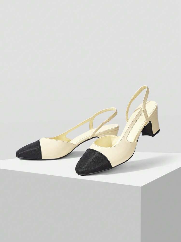 WOMEN SHOES NEW EUROPEAN AND AMERICAN STYLE SIDE AIR SPLICING ROUND TOE MEDIUM THICK HEEL SHOES, YELLOW VERSATILE COMFORTABLE CASUAL ELEGANT FASHION SLIP-ON CLASSIC HIGH HEELS