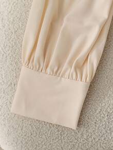 GlowEve CURVE A Plus-Size Elegant Autumn Shirt Woven By A Lady - Apricot - View 7