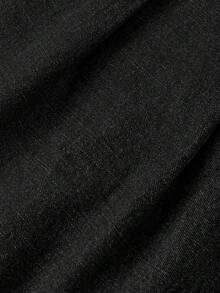 Sweetra Đầm quây denim buộc dây dành cho nữ - màu đen - Xem 4