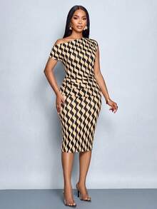 Women Midi Dresses - Multicolor 7 - View 4