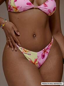 Musera Resort Plus Size Abstract Striped Print Bikini Bottoms Only Spring Summer Cute Elegant Beach Swim Sexy Casa Calypso - Multicolor - View 1