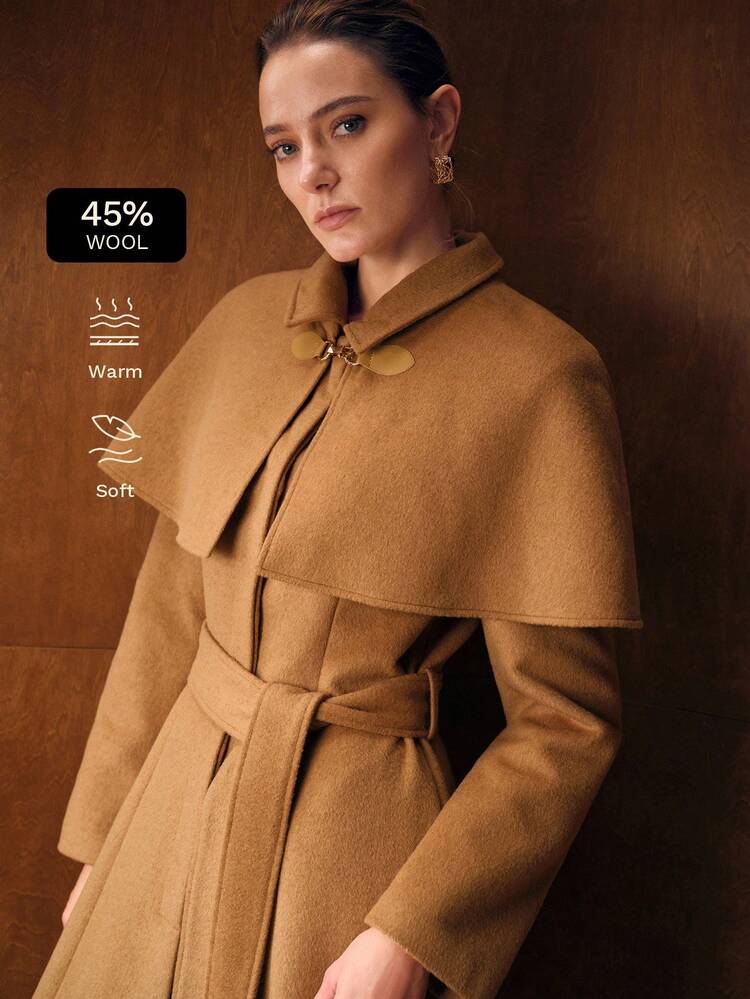 AUTUMN/WINTER WOOL BELTED OVERCOAT
