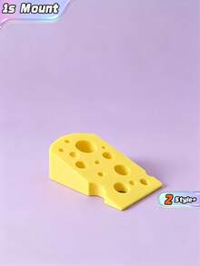 Joivida 1Pc/2Pcs 3D Printing Craftsmanship | Creative Cheese-Shaped Doorstop Figurine With A Cute Design And Movable Joints, Serving As Both A Practical Home Ornament And A Healing Decorations. An Exquisitely Crafted Niche Gift - multicolor - View 2
