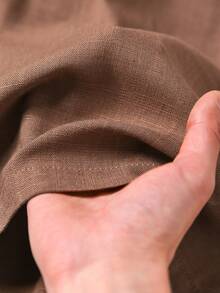 Rusticease Linen Women's Casual Girlisim Elastic Waist Pants Autumn Vacation Festival Party Golf Beach Trousers With Pockets - Brown - View 5