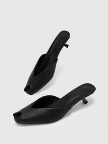 CUCCOO BIZCHIC Chaussures à talons fins pour le trajet quotidien des femmes, chaussures de printemps - Noir - Voir 7