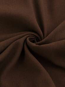 MENRIVO Manfinity Nomadique 男士休闲亚麻直筒裤，时尚百搭长裤，高腰裤，秋季 - 咖啡棕 - 查看 5