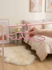Joivida 1Pc/3Pcs Ins-Style Girly Heart Angel Wing Hangers, Non-Slip And Traceless Hangers For Both Wet And Dry Use, Creative Shaped Clothes Hangers, Shoulder-Bump Proof And Non-Deforming Drying Hangers, Wardrobe Storage Essentials, Multifunctional Hangers For Home And Dormitory Use - Multicolor - View 5