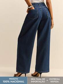 Daynim High Waist Wide Leg Jeans - Dark Wash - View 1