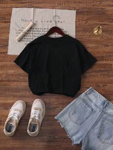 Tween Girls T-Shirts - Black - View 4