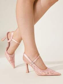 CUCCOO CHICEST Giày cao gót mũi nhọn dành cho nữ, thích hợp cho tiệc cưới, tiệc chiêu đãi, thanh lịch. - Hồng - Xem 1