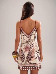 SHEIN BAE Orange Ombre Sequin Maxi Backless Dress For Women, Suitable For Beach Vacation, Beach Party, Girls' Gathering, Romantic Date, Beach Resort Dress, Elegant Sequin Dress, Orange Ombre Sequin Dress, Brunch Gathering Dress, Cocktail Party, Wedding Season, Beach Party, Sequin Dress, Elegant Dress,Summer Dresses For Women - Multicolor - View 2