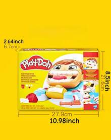 Hasbro Modeling Clay Dentist Playset With Tools And Accessories, 5 Color Soft Molding Dough Kit 10oz, Creative Role Play Craft Activity Set, DIY Art Compound With Molds And Dental Tools Gift Idea - Multicolor - View 4