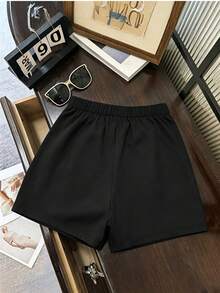 EMERY ROSE Quần short trơn màu, cỡ lớn, kiểu dáng thường ngày, thích hợp cho mùa hè. - Nhiều màu - Xem 2