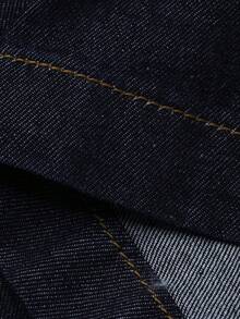 Livesso Bộ đồ nữ thường ngày gồm áo kiểu tay cánh hoa cổ chữ V và quần jean. - Màu xanh lam - Xem 8
