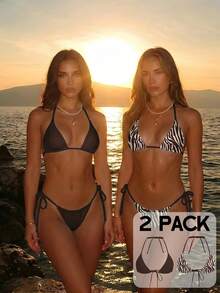 Aloruh Bộ bikini 2 mảnh họa tiết da báo, hàng mới về mùa hè dành cho nữ, đồ bơi gợi cảm cho các bữa tiệc, lễ hội âm nhạc, trang phục đi biển cho nữ. - Nhiều màu - Xem 10