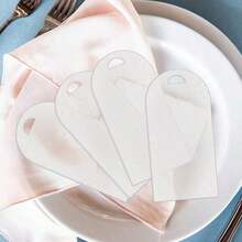 20pcs/30pcs/40pcs/60pcs Acrylic Blank Name Tags For Wedding Venue Cards, DIY Hanging Seat Cards, Wedding Decor - no ribbon - View 7